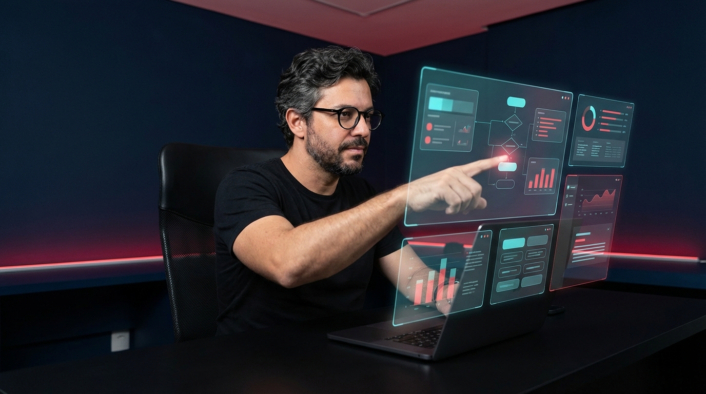 Agentes de inteligência artificial automatizando processos de marketing e vendas em uma PME em 2026